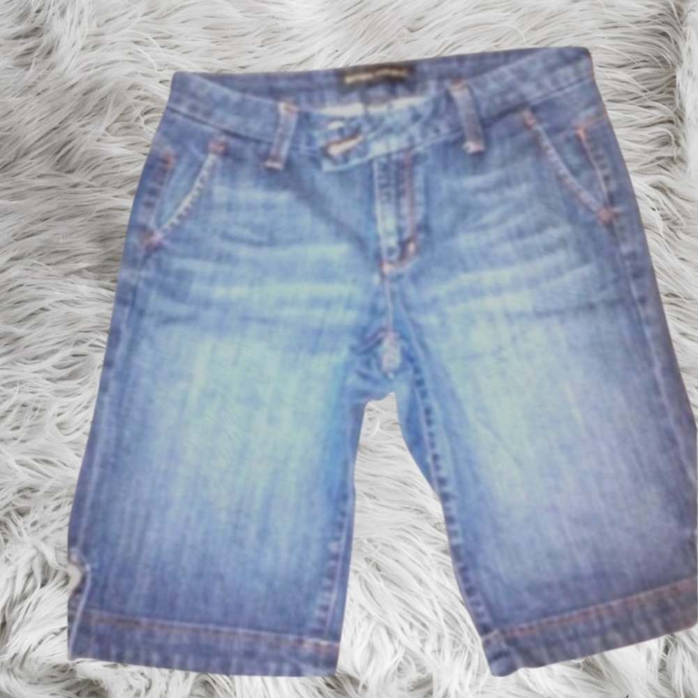 F ) Banana Republic Women's Bermuda Jean ShortsSize 2 Stretch Denim, Classic